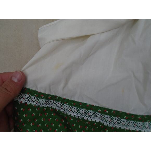 Vintage 80s Nana’s Pet JC Penney Green Heart Dress With Pinafore Apron Size 2T - Picture 3 of 12